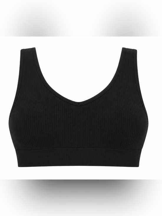 Auden Other - NEW Auden Lightly Lined Seamless Bralette Black Size 1X Neutral Removable Pads